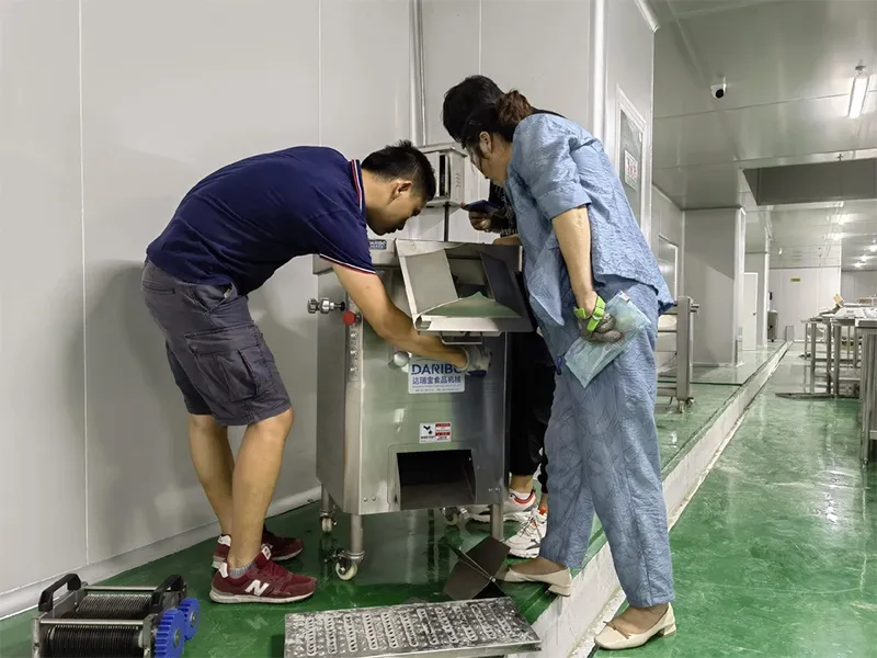 Thiết bị cắt thịt và máy tiêm nước muối đã được lắp đặt cho các nhà máy chế biến thịt